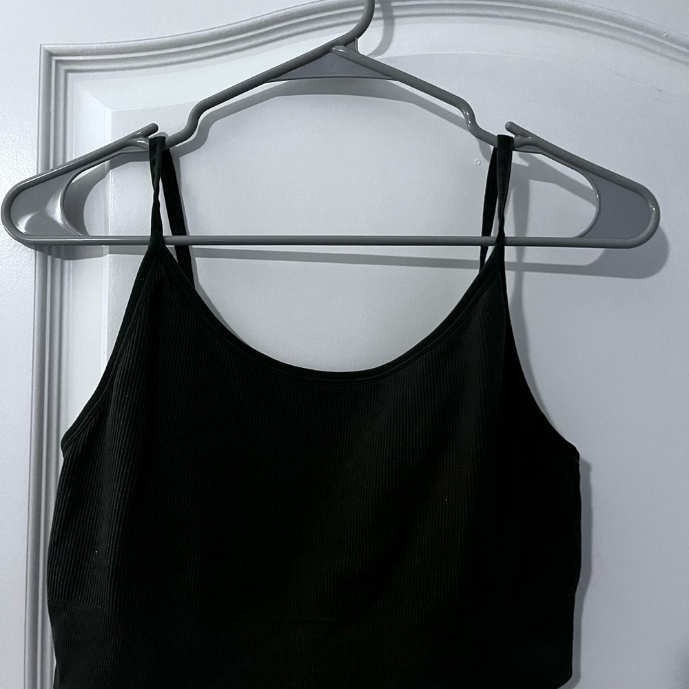 Green Ribbed Tank Top